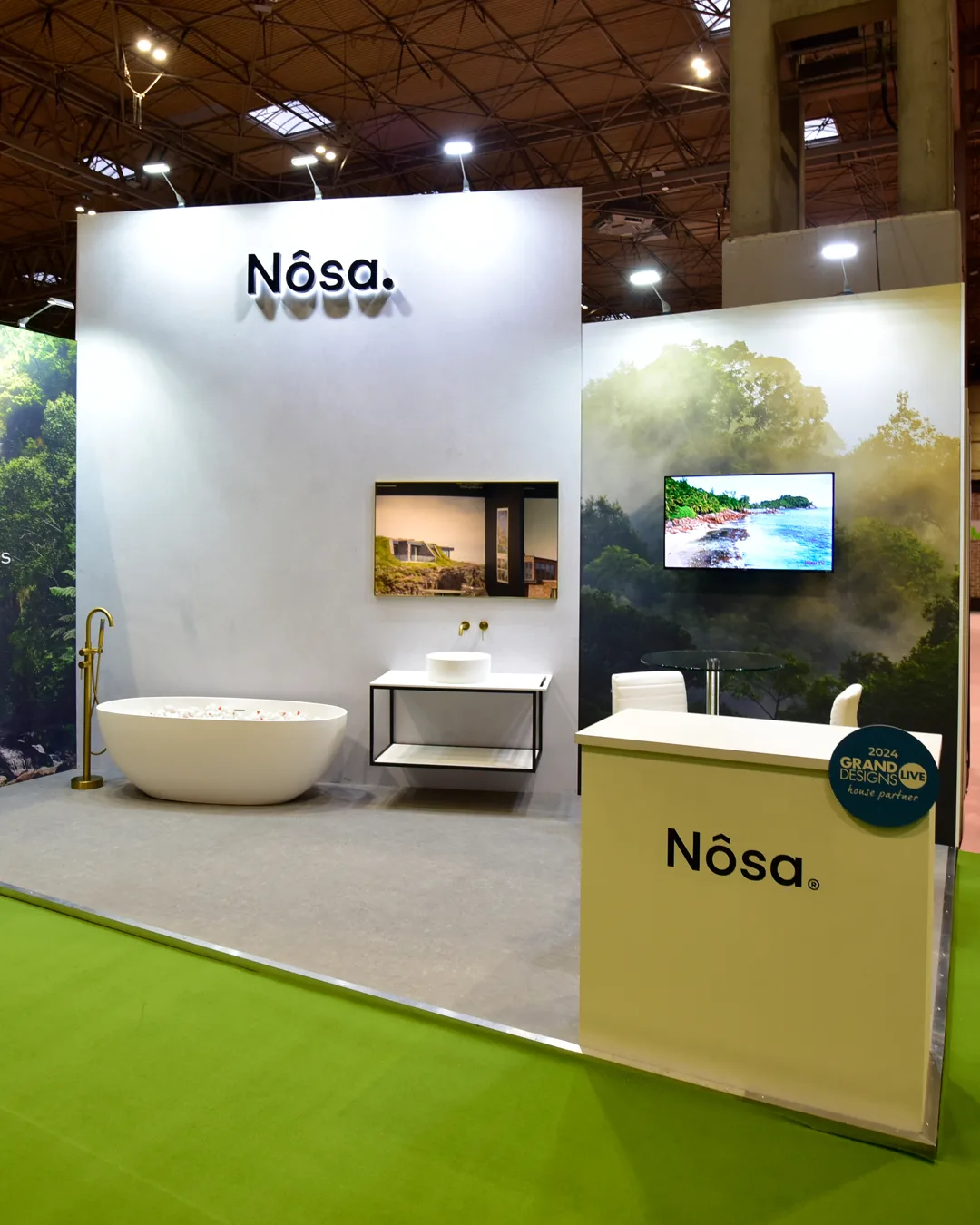 Bespoke exhibition stand design for bathroom company at Grand Designs Live